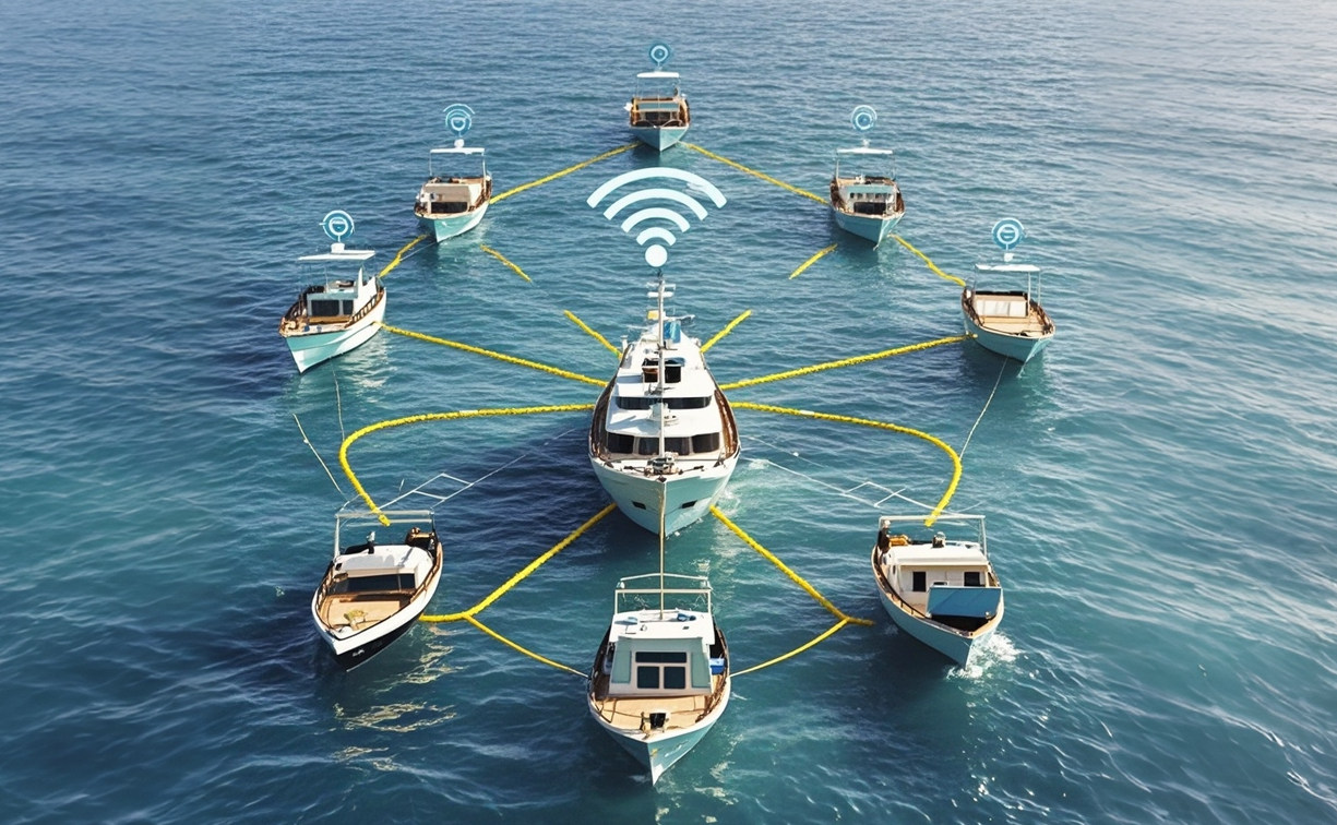 Maritime transmission-marine long-distance wireless communication module, ship formation maritime communication system MESH self-organizing network Maritime transmission-marine long-distance wireless communication module, ship formation maritime communication system MESH self-organizing network